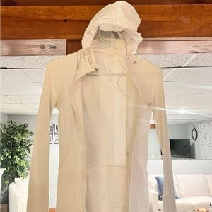 Lululemon Athletica White Utility Jacket with Hood